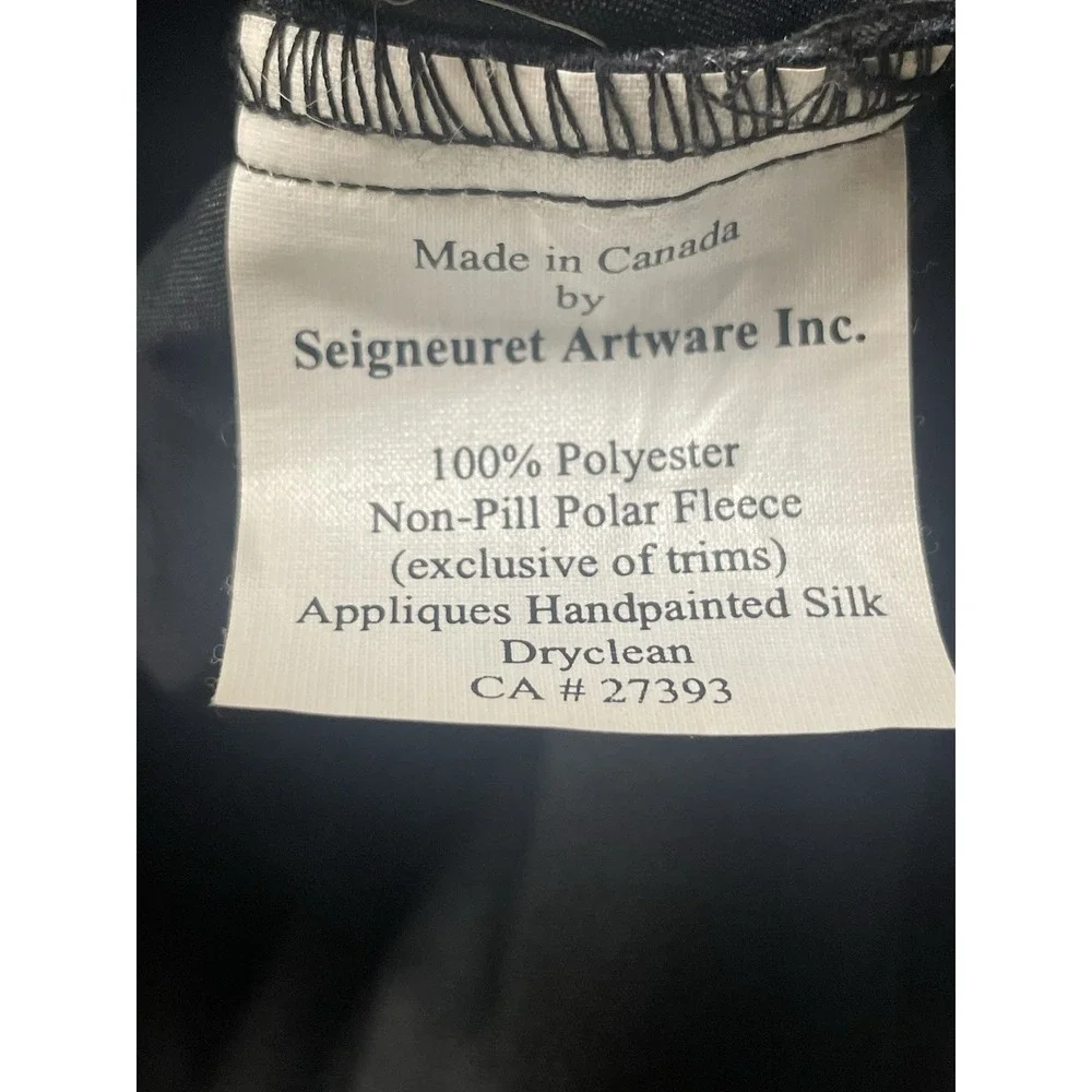 Christine Seineuret Quilted  Full Zip  Jacket With Dogs Women's Small Petite - Picture 9 of 9